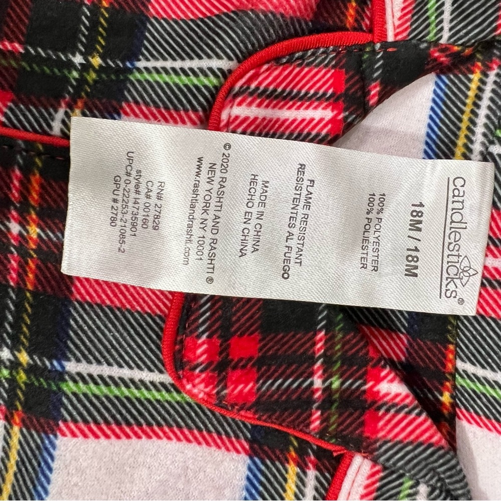 NWT 2 Pair Candlesticks Christmas 2 Pc Pajamas Size 18 Months - Picture 5 of 5